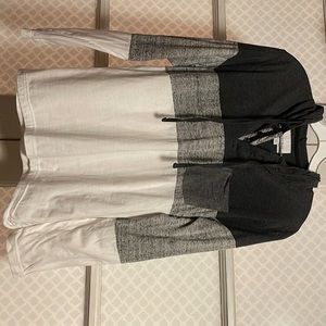 Color-block hoodie with chest pocket